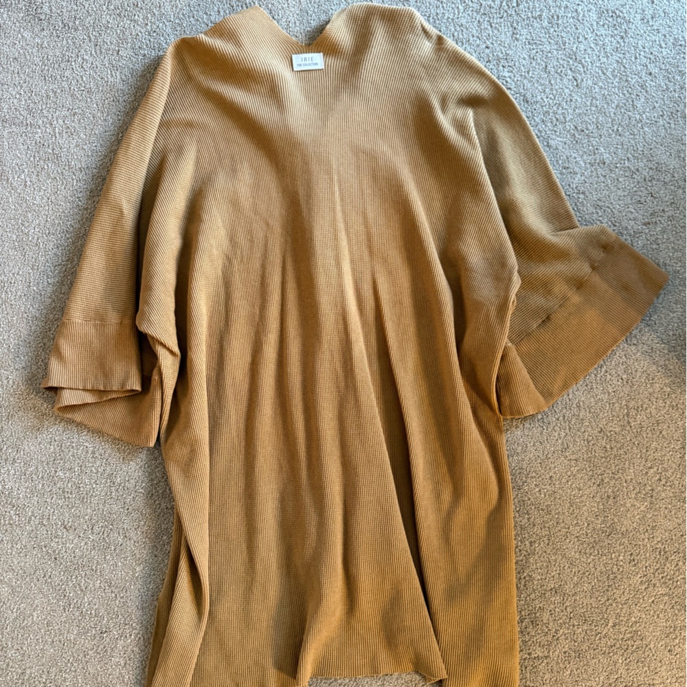 Irie Tan Ribbed Knit Sweater House Dress